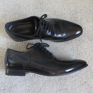 ALDO Mens Dress Shoes Size 9.5 Black Leather Lace-up